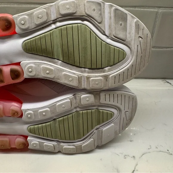 Nike Air Max 270 White Pink Coral Women’s 7.5 / 6Y Sneakers Running Shoes - Picture 9 of 16